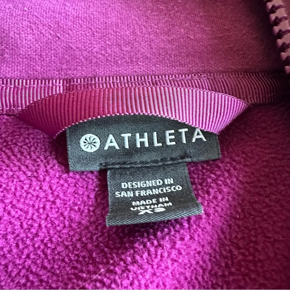 Athleta Triumph Hooded Sweatshirt size small Zip Jacket Purple 486251 - Picture 7 of 13